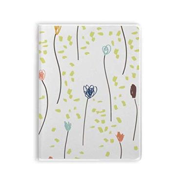 Imagem de Caderno de arte abstrata de flores selvagens, capa de goma para diário
