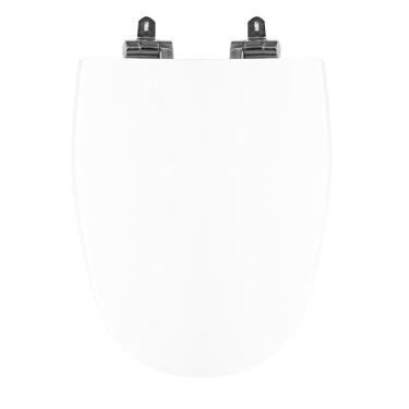 Imagem de Assento Sanitário Poliéster para Louça Monte Carlo/venice deca/belize Slow Close Cromado Branco