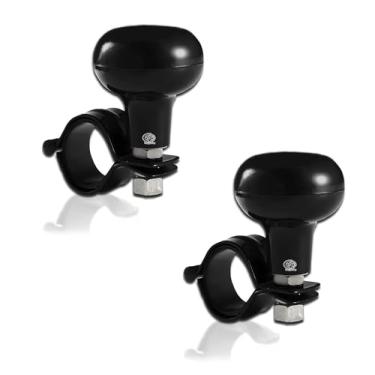 Imagem de VaygWay Volante de veículo com ajuste universal, botão giratório suicida - Puxadores elétricos de bola suicida de carro preto - Veículo trator, barco, botão giratório preto - Acessórios para rodas