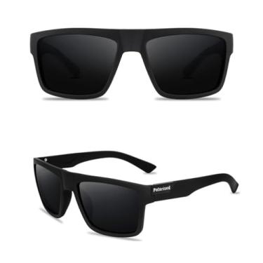 Imagem de Óculos De Sol Masculino Polarizado Quadrado Clássico Square Vintage Proteção 400 UV