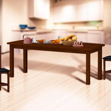 Imagem de Mesa De Jantar Para 10 Lugares Madeira Maciça Safira Castanho Shop JM