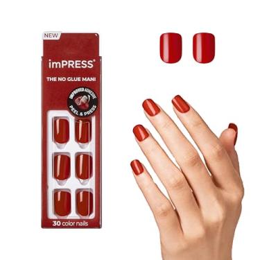 Imagem de imPRESS - KISS imPRESS Colour Press-On Manicure, Gel Nail Kit, PureFit Technology, Short Length, 30 Unhas (Tamanho Não Especificado), Vermelho, Liso, Art Deco, Mate, 30 Unhas, 1 Kit