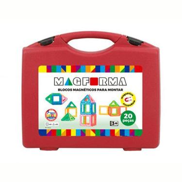 Imagem de Blocos Magnéticos Magforma Vazado 20 Peças - Colorido