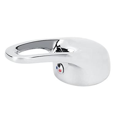 Imagem de Maçaneta de torneira, acabamento cromado, material de liga de zinco, alavanca única, para banheiro