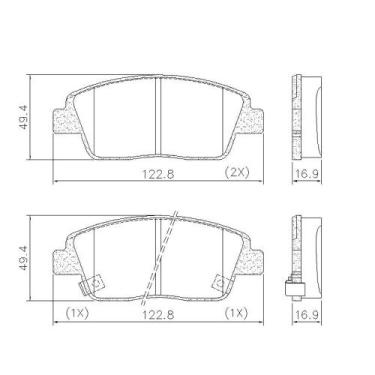 Imagem de Pastilha Freio Dianteira Hb20 S 2013 a 2019 Lonaflex P-1441