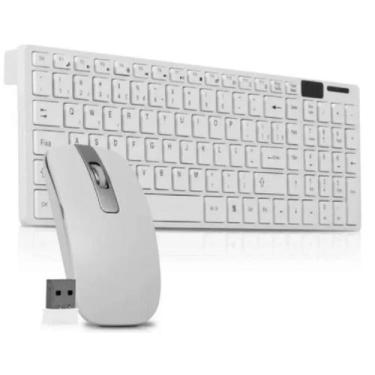 Imagem de Teclado E Mouse Sem Fio Wireless Usb Slim P/ Notebook PC - Verd