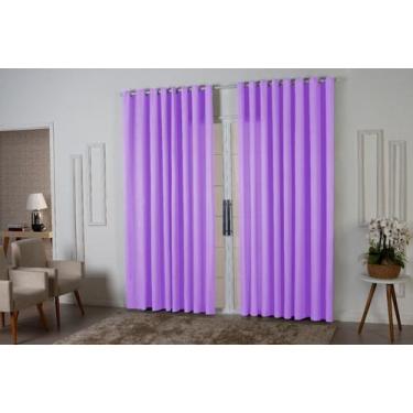 Imagem de Cortina Roma 3,00x2,20 Quarto Sala Escritorio Lilás - Imperial Moda Ca