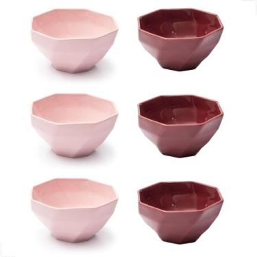 Imagem de Conjunto 6 Bowls 350ml Tigela Cumbuca Cerâmica para Saladas Cereais So