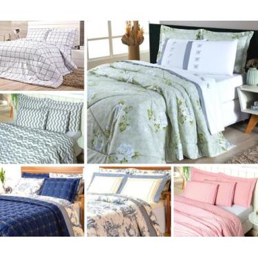 Imagem de Kit edredon com portas travesseiro charmoso aconchegante tema floral c