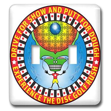 Imagem de 3dRose lsp_19450_2 Experience The Rush Fun Frisbee Disc Golf Design de esqueleto Player com interruptor duplo de visão