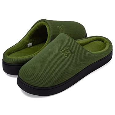 Imagem de Pantufas de espuma viscoelástica para sapatos casuais femininos e masculinos, Verde oliva, 11-12 Women/9-10 Men
