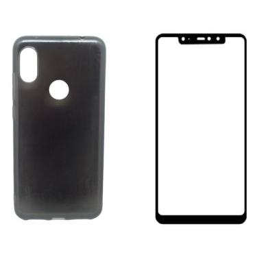 Imagem de Capa Silicone Para Redmi Note 6 Pro Clear Fume + Pelicula 3d - Mustang