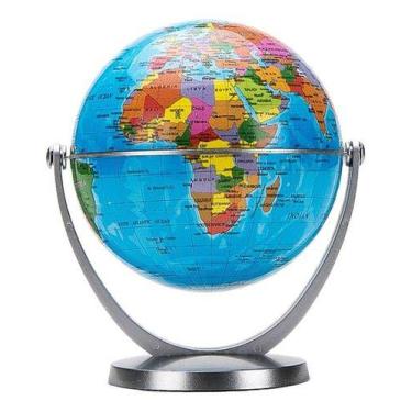 Imagem de Globo Giratório Inglês 360 Graus De Mesa Decoração - oem, Azul
