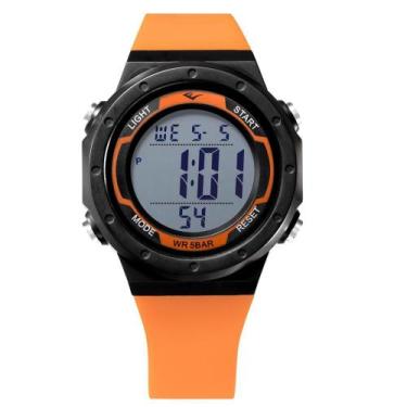 Imagem de Relógio Pulso Masculino Everlast Digital Pulseira Ajustável, Laranja