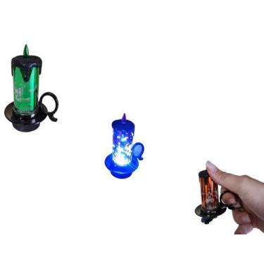 Imagem de Decoração festa Halloween Vela com luz Led pisca Metalizada - Lynx Pro