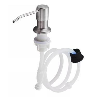 Imagem de Dispenser Dosador com Mangueira Flexivel Saboneteira de Embutir em pia