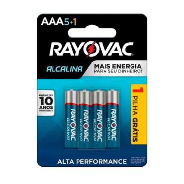 Imagem de Pilha Alcalina Aaa6 Rayovac Cartela Com 06 Unidades - UN / 6