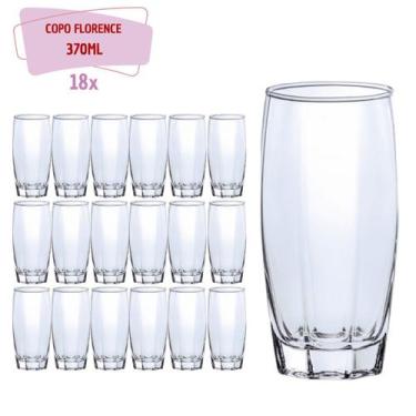 Imagem de Copo de Vidro Long Drink Transparente Florida 370ml 18 Unidade - CRIST