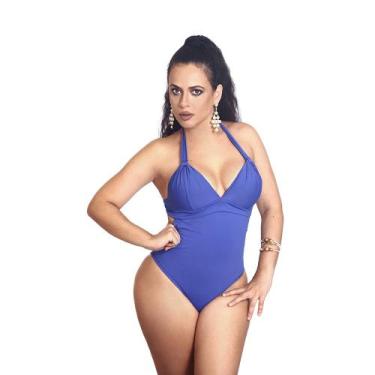 Imagem de Maiô Frente Única de Bojo Cortinão - Estigma, 44, Azul royal