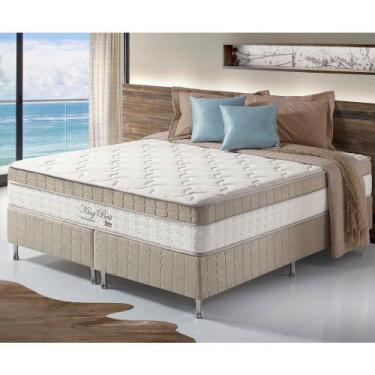 Imagem de Conjunto Colchão + Box tamanho King Size Molas Ensacadas 193x203x70cm 