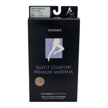 Imagem de Meia Calça Materna Sigvaris Select Comfort Premium 20-30 mmHg Ponteira