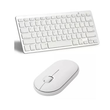 Imagem de Teclado e Mouse Bluetooth Sem Fio Ergonômico Para Tablet Galaxy A9 8.7