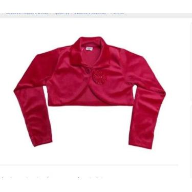Imagem de Bolero Casaquinho Infantil Plush vestido BOL - LOIPOP, Vermelho, 12