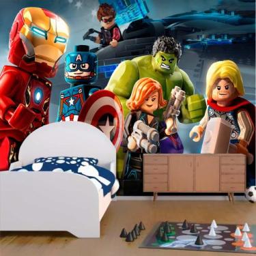 Imagem de Papel De Parede Adesivo Vingadores Marvel Lego 1X1 - Final Decor