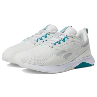 Imagem de Reebok Tênis feminino Nanoflex Trail 2, Cinza/azul-petróleo/calçado branco, 40