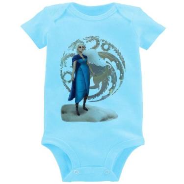 Imagem de Body Bebê Daenerys Targaryen Art - Foca na Moda, Azul bebê, GG