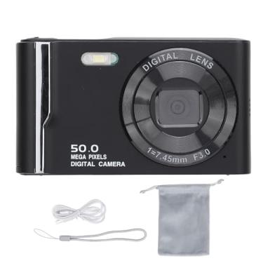 Imagem de Câmera Digital 4K de 50mp Compacta HD 16x Zoom Digital de 2,8 Polegadas LCD Anti Shake Autofocus Câmera Com Flash para Viagem (Preto)