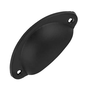Imagem de Mobília de Armário de Gaveta de Metal Maçaneta Concha Antiga Puxador Acessório para Utensílios de Mão (Preto)