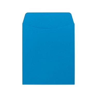 Imagem de Hygloss 30 bolsos para cartões de biblioteca, 9 x 12 cm - Envelopes de bolso não adesivos - Azul - Bolsos para envelope de sala de aula - Ideal para organizar - Bolso pequeno colorido para livros de
