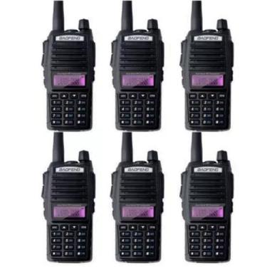 Imagem de Kit 6 Rádios Comunicador Walk Talk Baofeng Bf Uv82 Amador Bandas De Fr