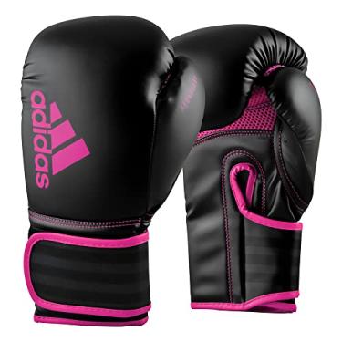 Imagem de adidas Boxing Gloves - Hybrid 80 - for Boxing, Kickboxing, MMA, Bag, Training & Fitness - Boxing Gloves for Men & Women - Weight (16 oz, Black/Shock Pink)