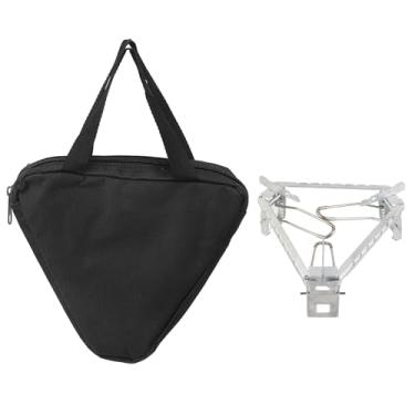 Imagem de TANIQIACA Suporte dobrável para fogão a gás, suporte de vasilha, tripé para churrasqueira de combustível, acessório de acampamento ao ar livre