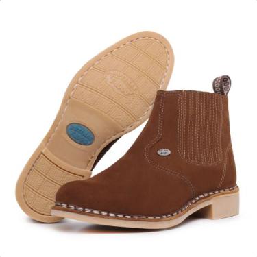 Imagem de Bota Botina Masculino Texana Vira Francesa Rodeio Montaria Bico Redond