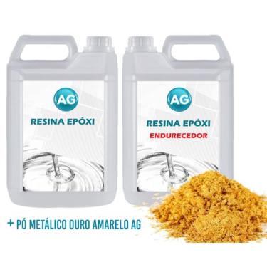 Imagem de Porcelanato Líquido Metálico Ouro Amarelo AG por M² - Resinas ag, 10m2