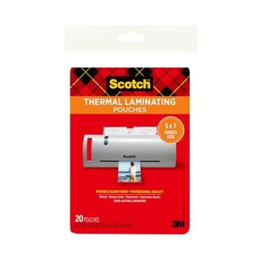 Imagem de Scotch Sacos de plastificação térmica, 5 mm de espessura para proteção extra, qualidade profissional, 13 cm x 18 cm, 20 bolsas, pacote com 6 (TP5903-20)