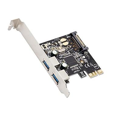 Imagem de Syba SD-PEX20158 Placa PCI Express x1 com USB 3.0 tipo A 2 portas super velocidade e conector de alimentação de 15 pinos Chipset Eltron