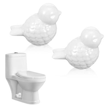 Imagem de 2 peças de tampas decorativas de parafuso de vaso sanitário, tampas de tampa de parafuso de vaso sanitário brancas pequenas tampas de vaso sanitário evitam a ferrugem dos parafusos, conjunto de fácil