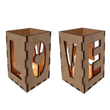 Imagem de Castiçal Love Com Vela Eletrônica
