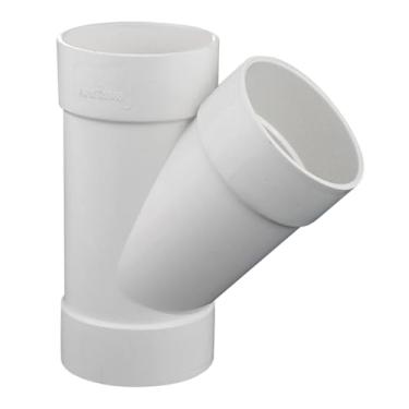 Imagem de 3,8 cm PVC 45 graus Wye DWV Sanitária Y-TEE Rua para Drenagem Resíduos e Ventilação Acessórios para Tubos de PVC Conectar Adaptador de Acoplamento Branco (3,5 cm)