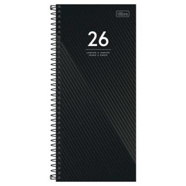 Imagem de Agenda Diária 2026 Esp M8 Comercial Ideale Preta Tilibra