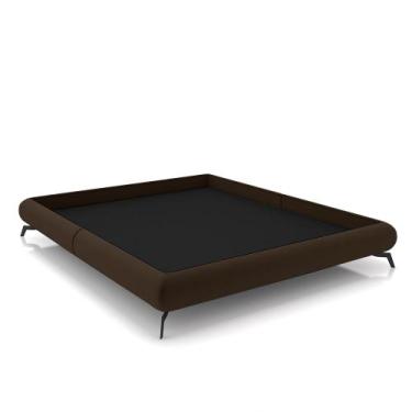 Imagem de Cama King Size Avulsa Bezos Madeira Imunizada Pés em Aço Revestimento 