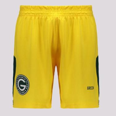 Imagem de Calção Gr33n Goiás Goleiro 2024 Infantil Amarelo, 8 ANOS