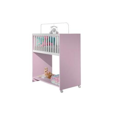 Imagem de Mini Berço 2 em 1 Com Colchão Para Quarto Infantil Unissex - Moveis Fa