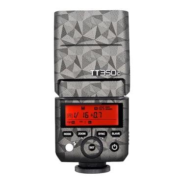 Imagem de Película de vinil anti-arranhões Casaco protetor de bolso câmera flash adesivo envoltório película protetora corpo protetor decalque skin para Godox TT350 Flash TT 350 (titânio triangular)