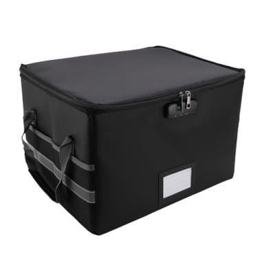 Imagem de Asixxsix Bolsa de Organizador de Arquivos de Documentos Com Bloqueio, Caixa Portátil de Arquivo à Prova de Fogo, Armazenamento Seguro Isolado a Calor para Documentos Importantes
