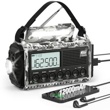 Imagem de Rádio meteorológico de emergência Eoxsmile 12000mAh com lanterna